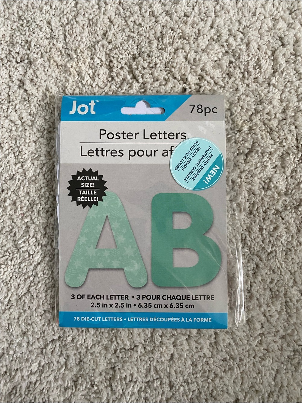 Jot Teal Poster Letters Pack — 78pc